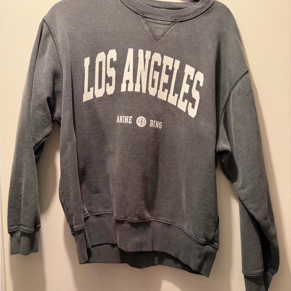 Anine Bing Charcoal Crewneck Sweater